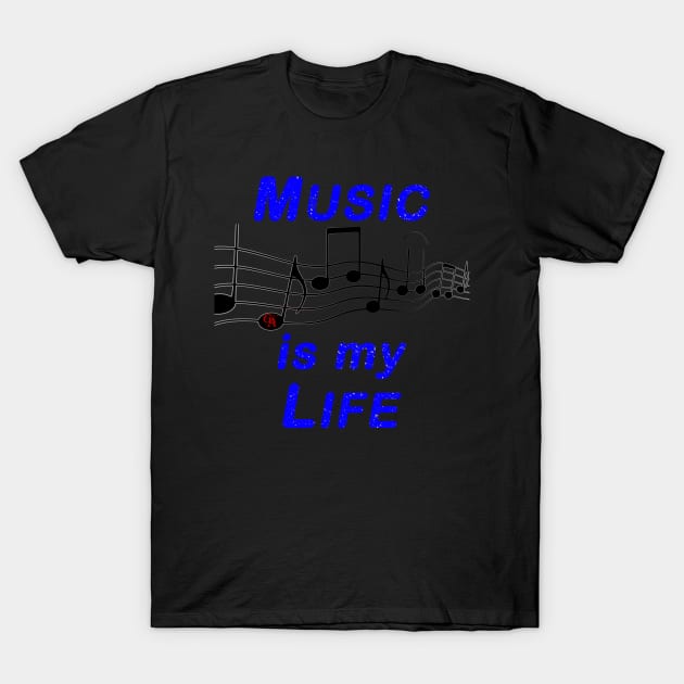 Music Is My Life T-Shirt by gdimido